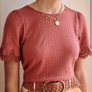 Sezane Clea Shirt - Rosewood